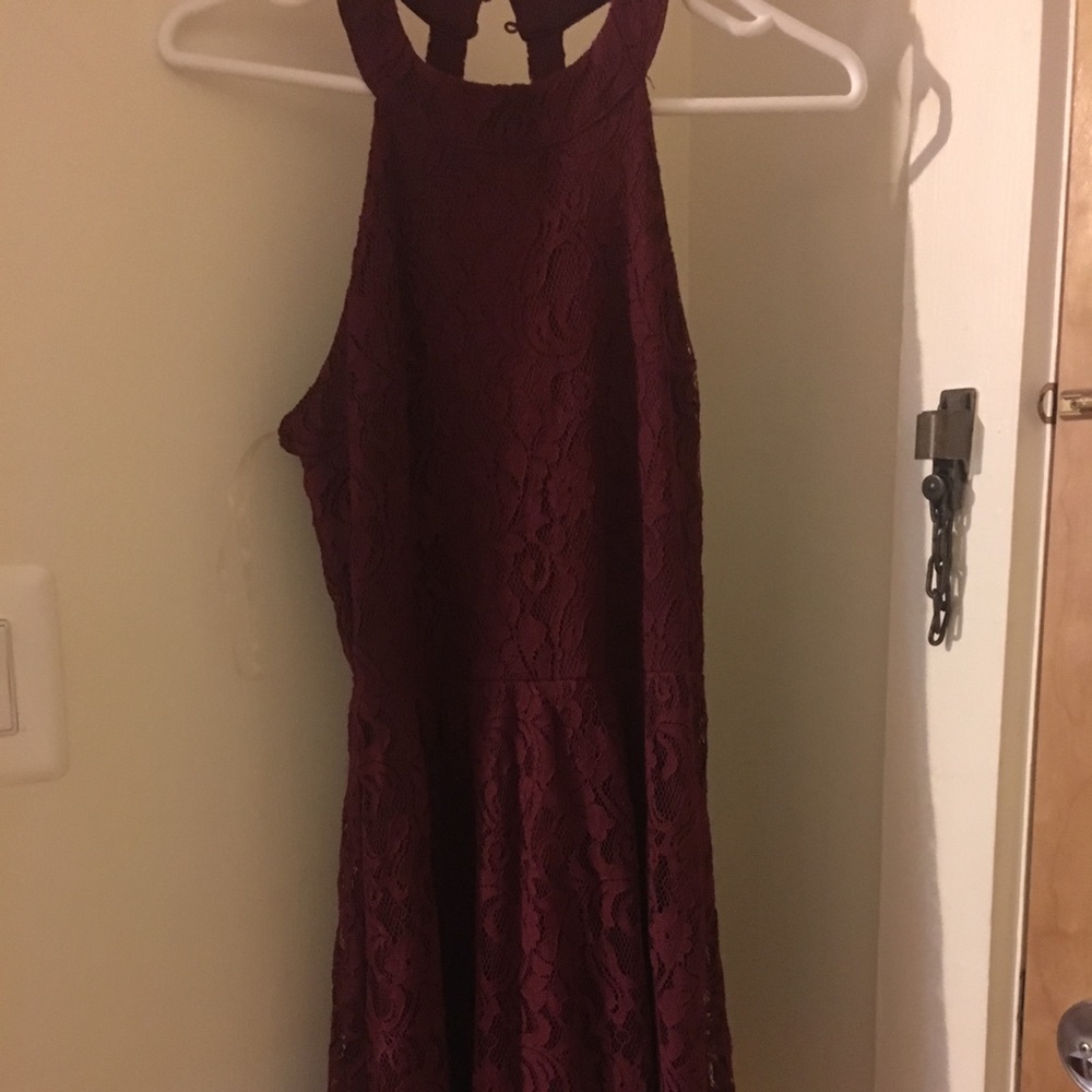 halter neck skater dress